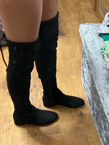 Long over the knee black - the, flat