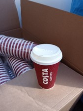 Costa Coffee Disposable Paper Cups x 90 Large Size With Lid