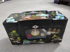 Black Lacquered Hand Painted Musical Jewellery Box