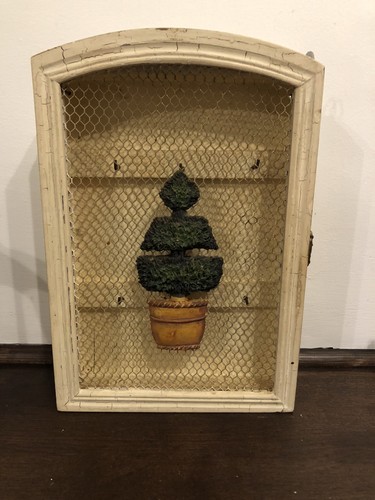 Distressed wooden key cabinet - distressed,