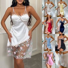 Womens Sexy Lace Floral Mesh