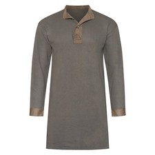 Swedish Army Shirt Original Vintage Surplus WW2 Long Grandad Cotton Undershirt