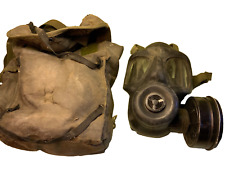 1978 army black rubber face mask L.B.R.Co 78 SR6 /2GD & bag FOR DISPLAY ONLY