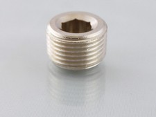 1/4" Bsp Male plug Taper thread for Air pneumatic fluids Nickel Plated