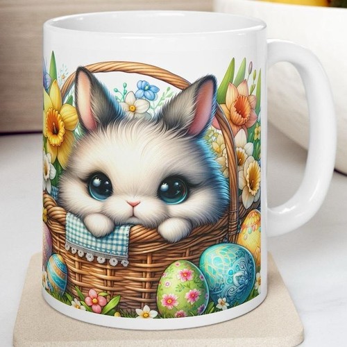 Easter bunny mug cute gift - easter,