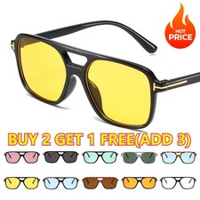 UK Retro Square Sunglasses Men