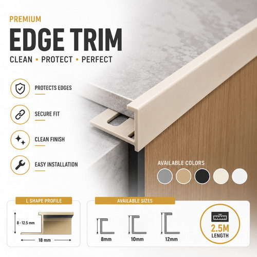 Pvc straight edge tile trim - pvc,
