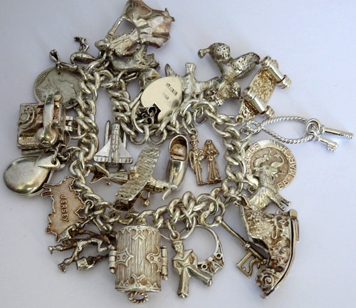 Vintage heavy solid - , silver