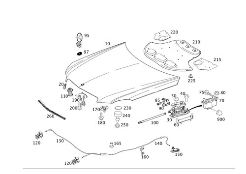 Mercedes benz genuine hood - genuine,