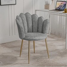 Velvet Armchair with Gold Legs