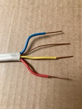 1.0 MM 1mm 3 core and earth cable lighting 2 way old colours price per metre