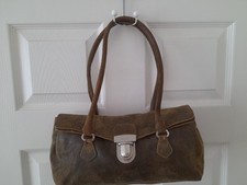 Prada Milano Brown Women Leather Hand Bag 