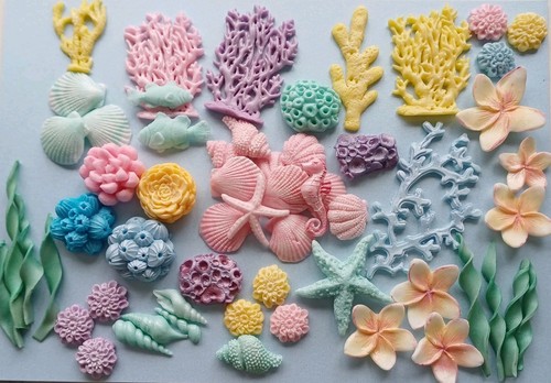 Mermaid corals fish flowers - 50,