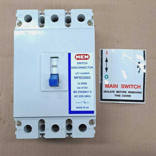 Mem mfsd2003 200 amp mains - mfsd2003,