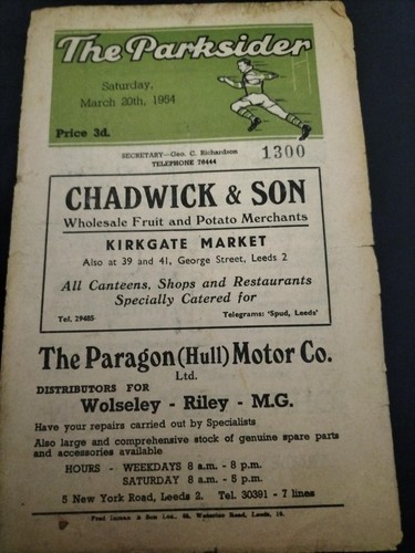 Vintage rugby league - league, programme
