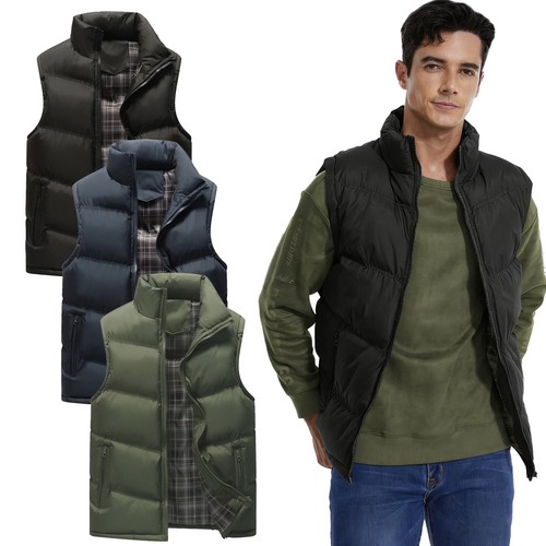 Men quilted padded vest - men's,