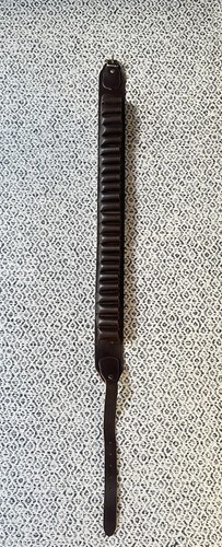 Dark brown leather bore gun - brown,