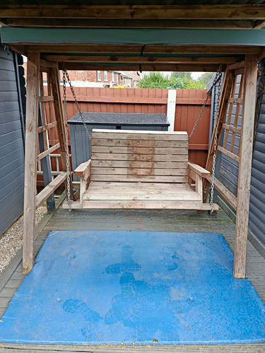 Wooden garden bench - wooden, seat