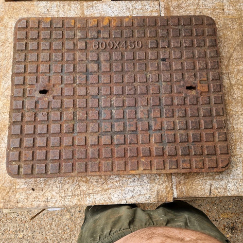 Reclaimed cast iron manhole - reclaimed,