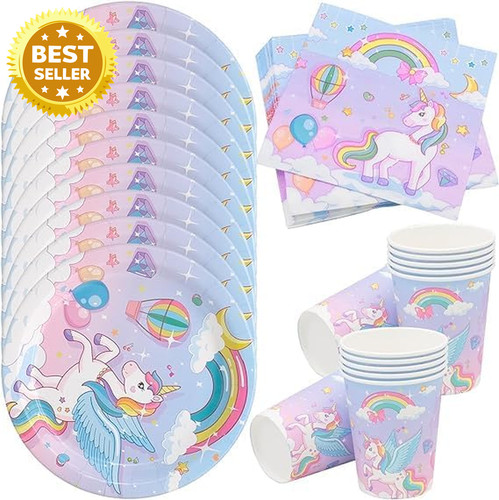 Pcs unicorn party tableware - party,