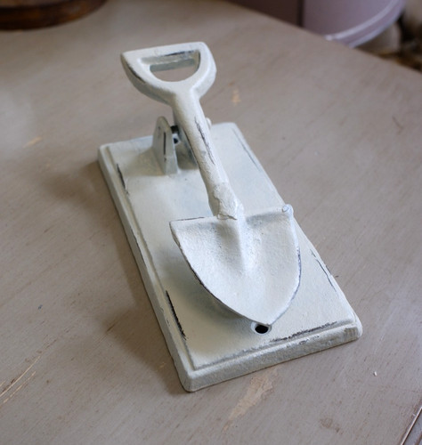 Antique white spade - spade, shovel