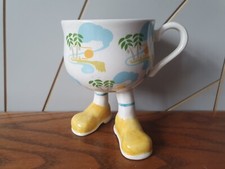 STANDING STILL MUG walking ware cup CARLTON WARE Lustre Pottery 1980 CARIBBEAN