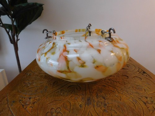 Beautiful orange mottled glass - mottled,