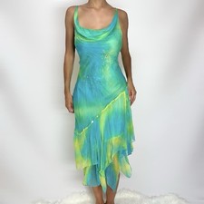 Vintage tropical Asymmetrical embroidered fairy Dress