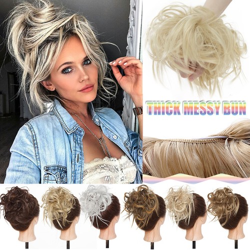 Curly messy bun scrunchie - curly, hair