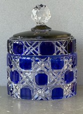 Vintage Bohemian cobalt blue