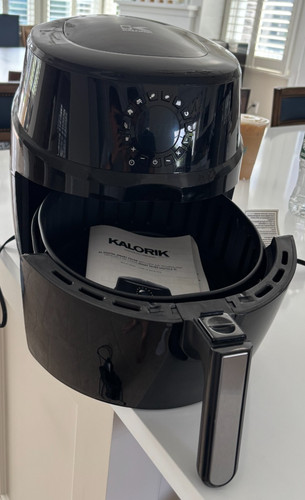 Air fryer open boxed - open, boxed.