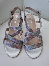 Ladies Pavers Multicoloured Sandals Size 7 Wide Fit