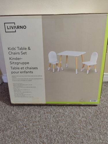 Childrens table and chairs - table,