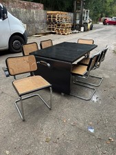 Vintage Mid-Century Cesca Dining Set Marcel Breuer Table & 6 Chairs. Delivery ?