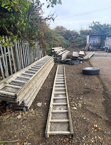 Aluminium extension ladder - aluminium,