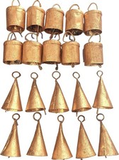 Vintage Tin Cow Bells (Pack of 20) Handmade Rustic Jingle Bells for Christmas Tr