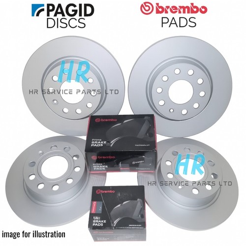 Pagid front rear discs - rear, brembo