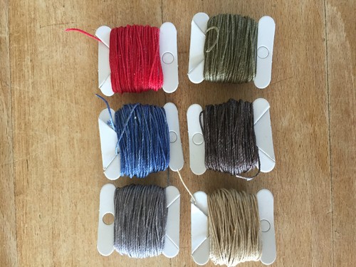 Waxed upholstery thread - waxed,