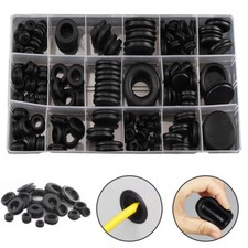 125pcs Rubber Grommets Blanking Closed Or Open Blind Assorted Sizes Wiring