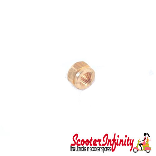 Exhaust nut lambretta brass - exhaust, (brass