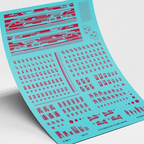 Tech mech waterslide transfers - mech,