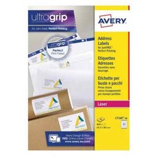 Avery Ultragrip Laser Labels 63.5x38.1mm White (Pack of 840) L7160-40