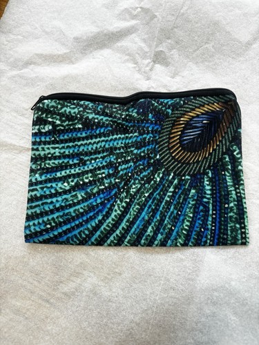 Printed peacock feather design - feather,