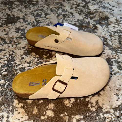 Birkenstock boston beige suede - boston,