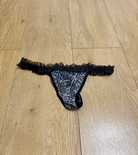 Black Leopard Burlesque Thong
