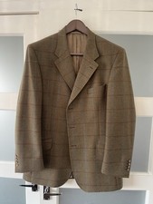 Beautiful Gurteen Esquire 100% Wool Check Blazer 44reg Pre Owned Condition