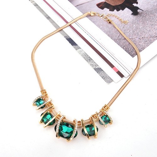 Pendant chain blue green - pendant,