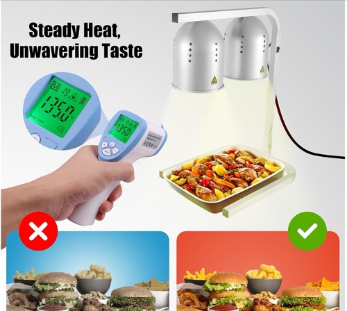 Heat lamp for food - with, two