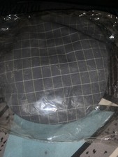 Lacoste Grey With Check Pinstripes Croc Logo Flat Cap