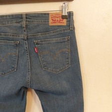 Ladies Levi Strauss Skinny Stretch Jeans Size 10-12 W27-29 L32 Good Used Conditi